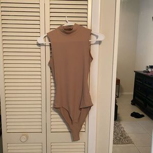 H&M Nude Mock Neck Bodysuit